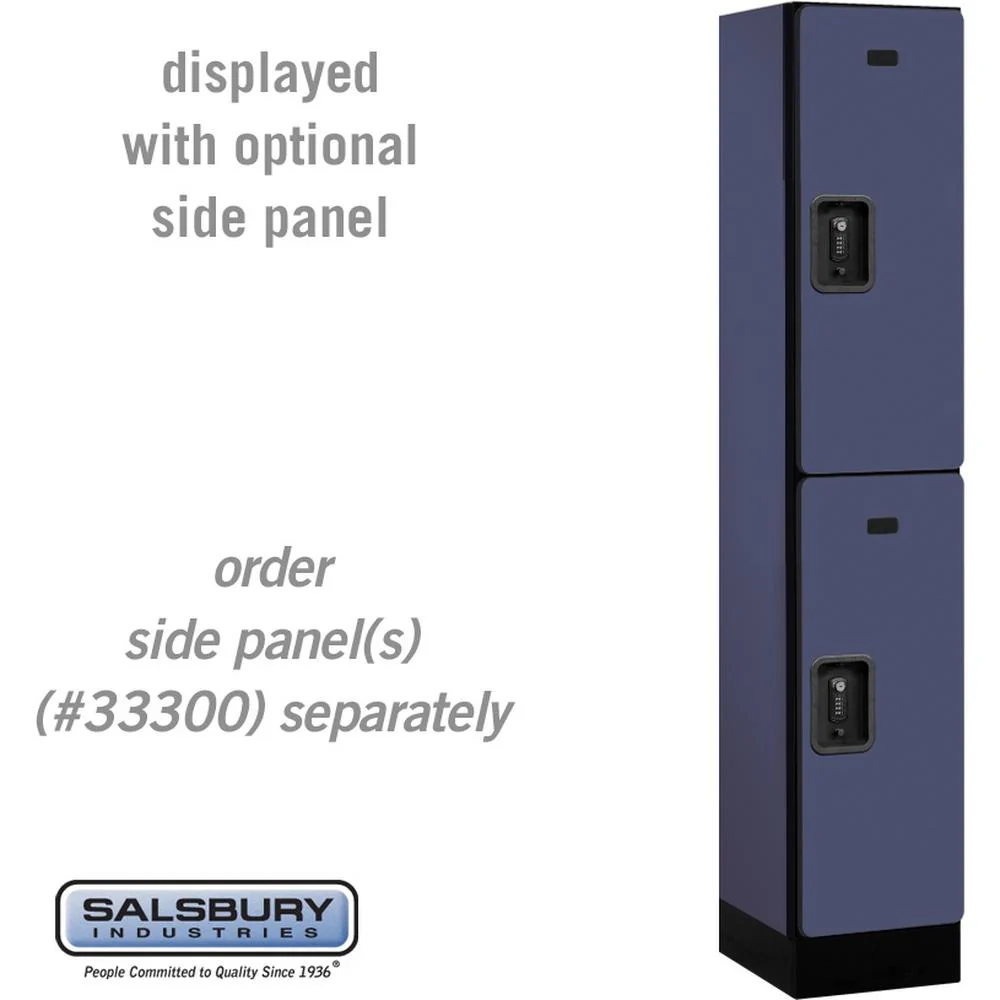 12" Wide Double Tier Designer Wood Locker - 1 Wide - 5 Feet High - 15" Deep by Salsbury - Image 14