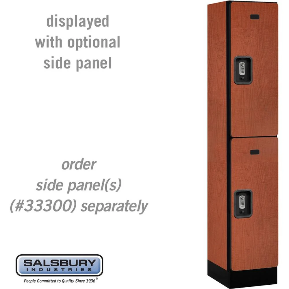 12" Wide Double Tier Designer Wood Locker - 1 Wide - 5 Feet High - 15" Deep by Salsbury - Image 21