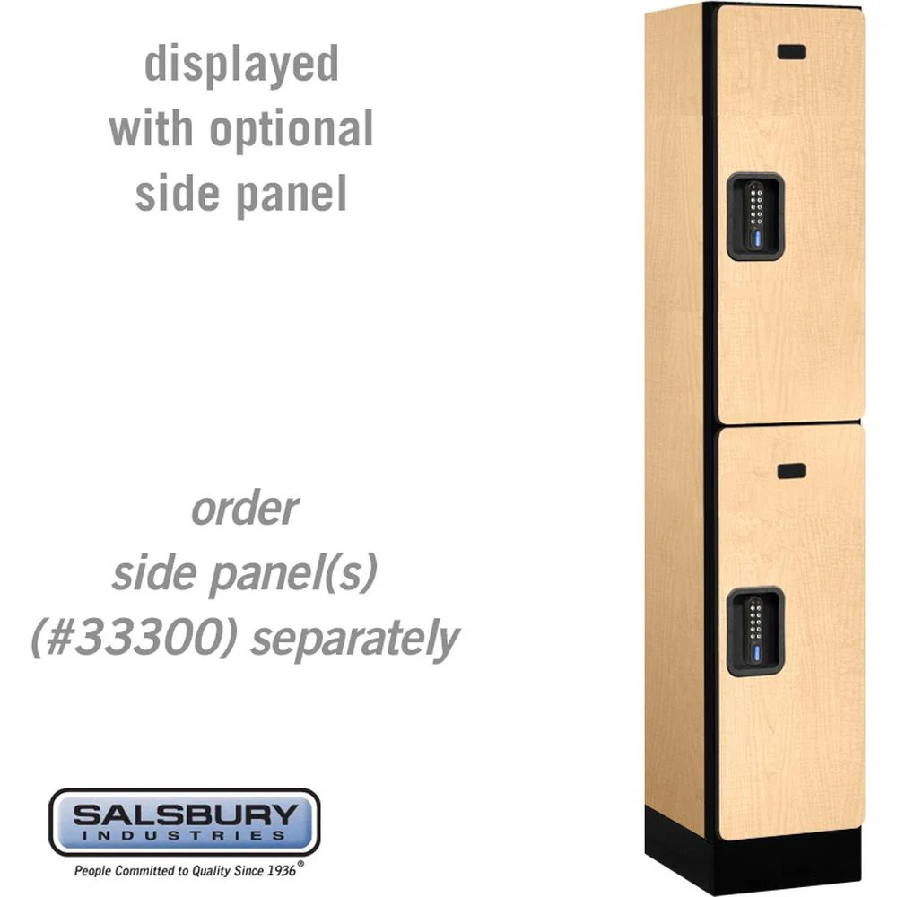 12" Wide Double Tier Designer Wood Locker - 1 Wide - 5 Feet High - 15" Deep by Salsbury - Image 33