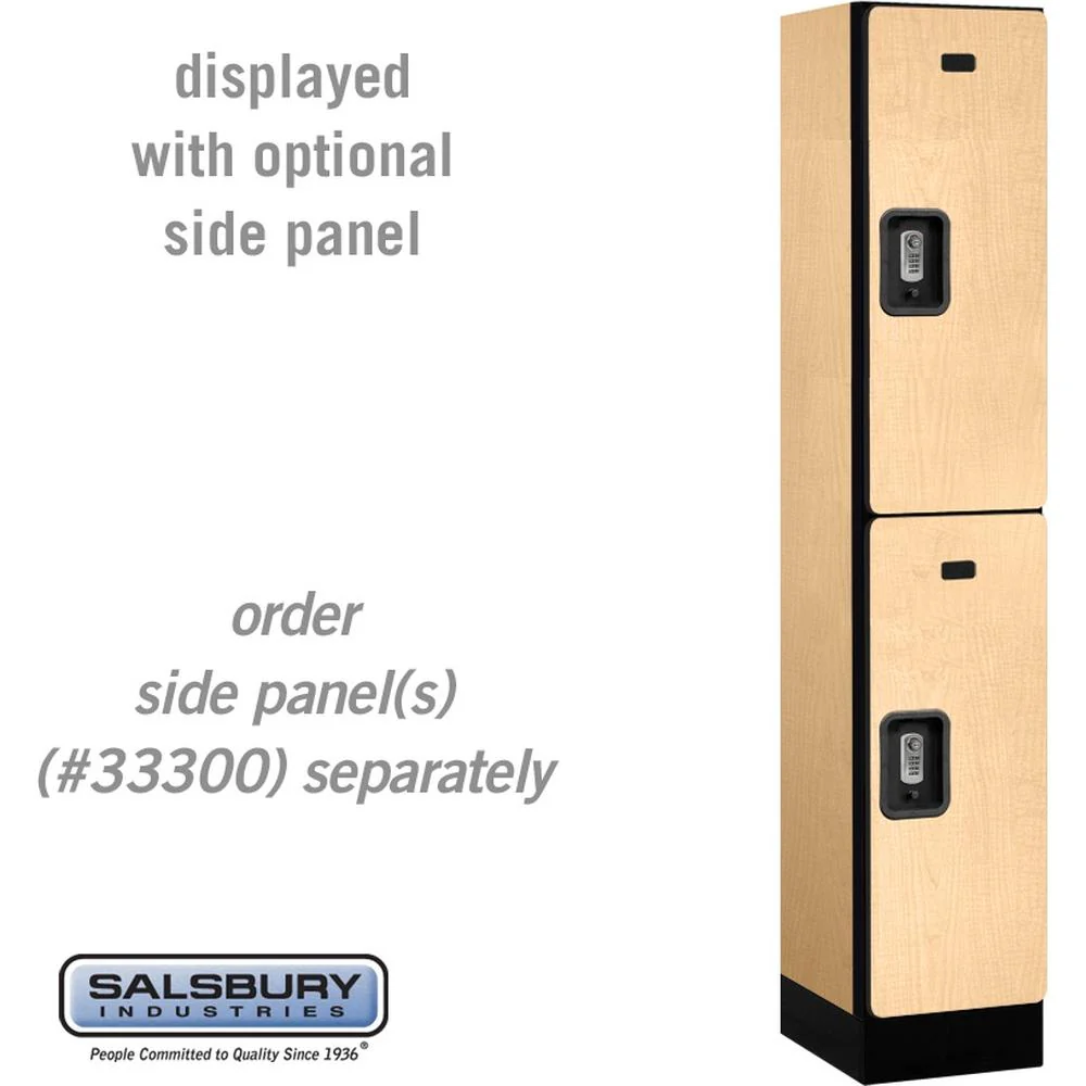 12" Wide Double Tier Designer Wood Locker - 1 Wide - 5 Feet High - 15" Deep by Salsbury - Image 36