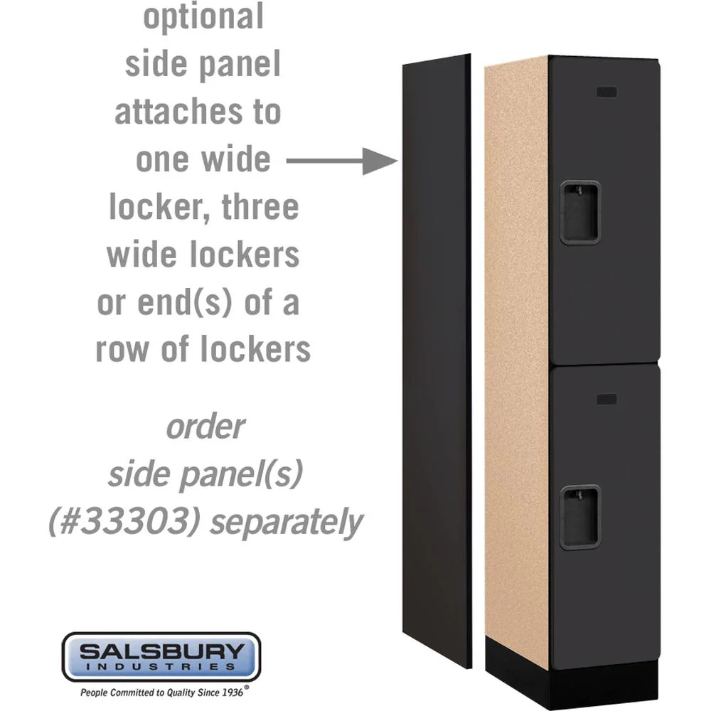 12" Wide Double Tier Designer Wood Locker - 1 Wide - 5 Feet High - 18" Deep by Salsbury - Image 2