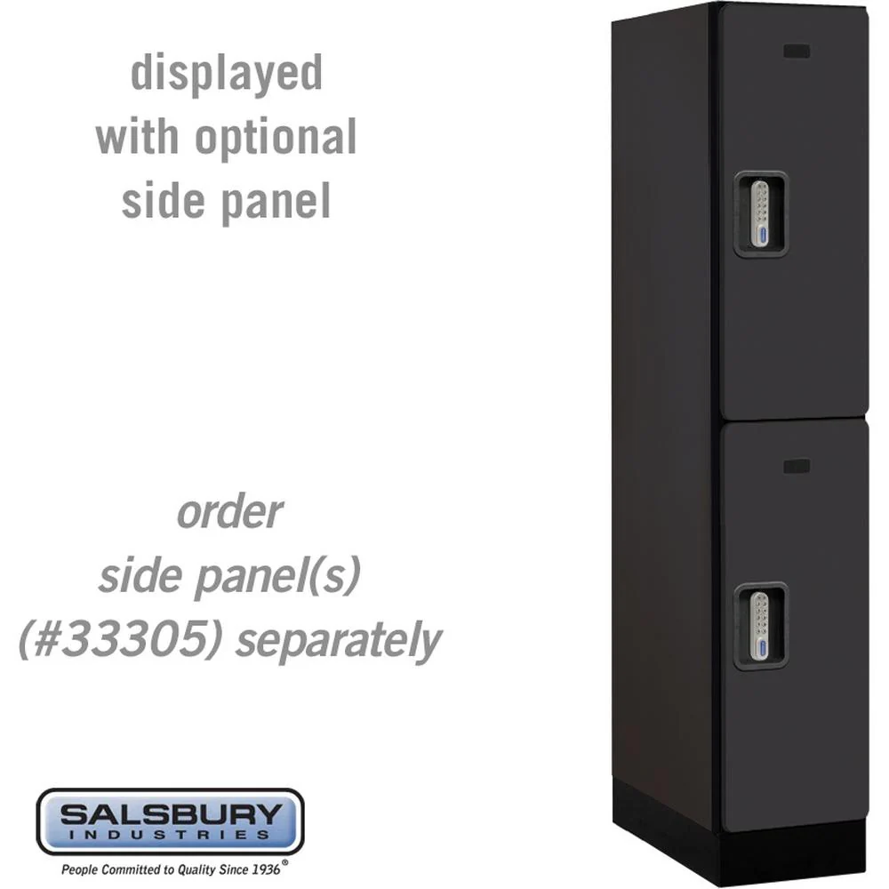 12" Wide Double Tier Designer Wood Locker - 1 Wide - 5 Feet High - 21" Deep by Salsbury - Image 10
