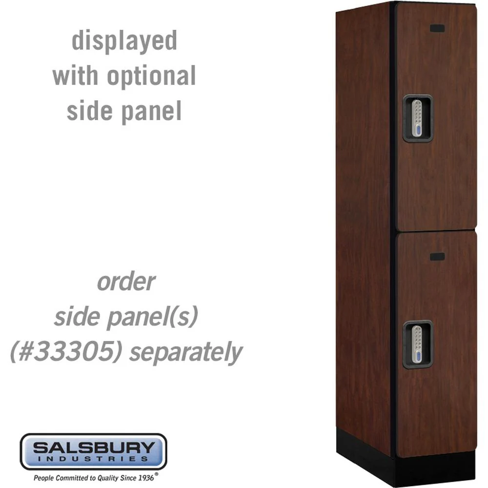 12" Wide Double Tier Designer Wood Locker - 1 Wide - 5 Feet High - 21" Deep by Salsbury - Image 30
