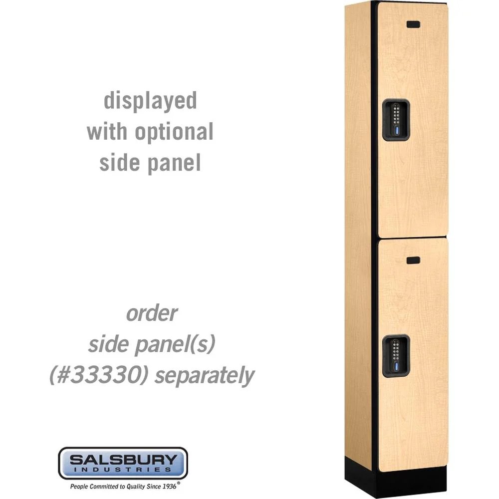 12" Wide Double Tier Designer Wood Locker - 1 Wide - 6 Feet High - 15" Deep by Salsbury - Image 33