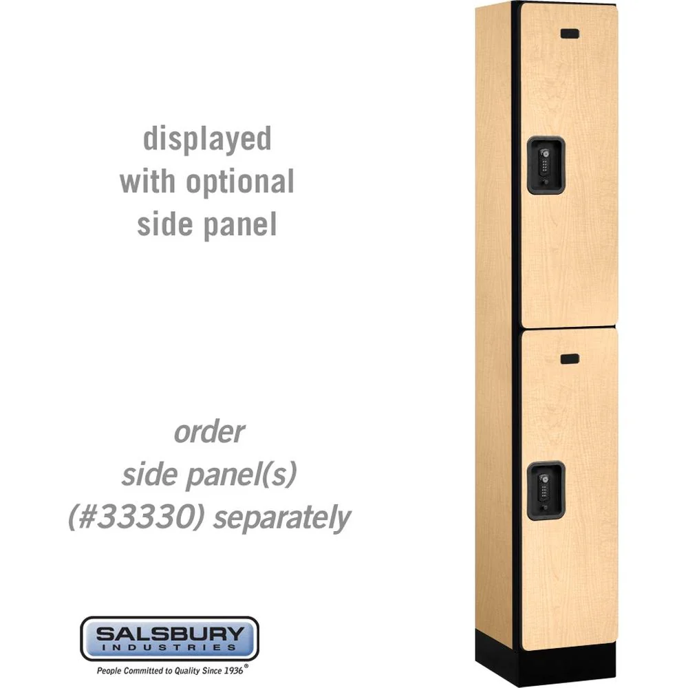 12" Wide Double Tier Designer Wood Locker - 1 Wide - 6 Feet High - 15" Deep by Salsbury - Image 34