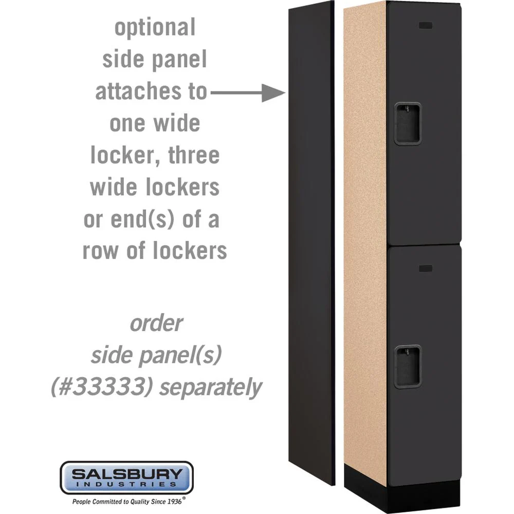 12" Wide Double Tier Designer Wood Locker - 1 Wide - 6 Feet High - 18" Deep by Salsbury - Image 2