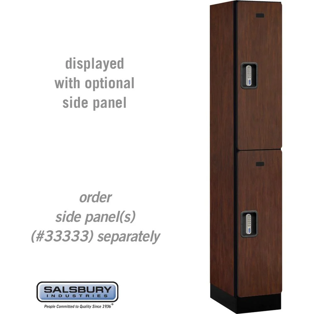 12" Wide Double Tier Designer Wood Locker - 1 Wide - 6 Feet High - 18" Deep by Salsbury - Image 30