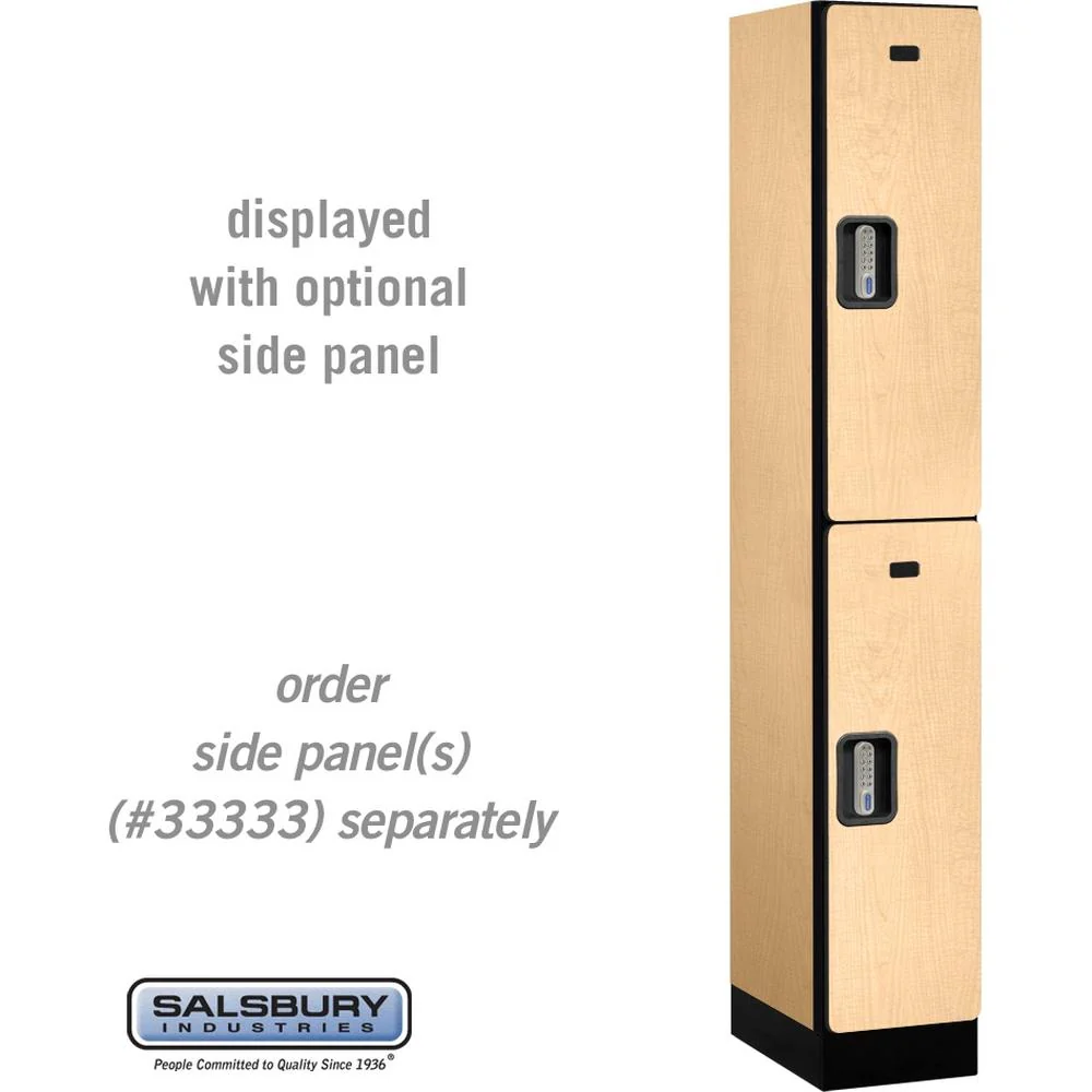 12" Wide Double Tier Designer Wood Locker - 1 Wide - 6 Feet High - 18" Deep by Salsbury - Image 35