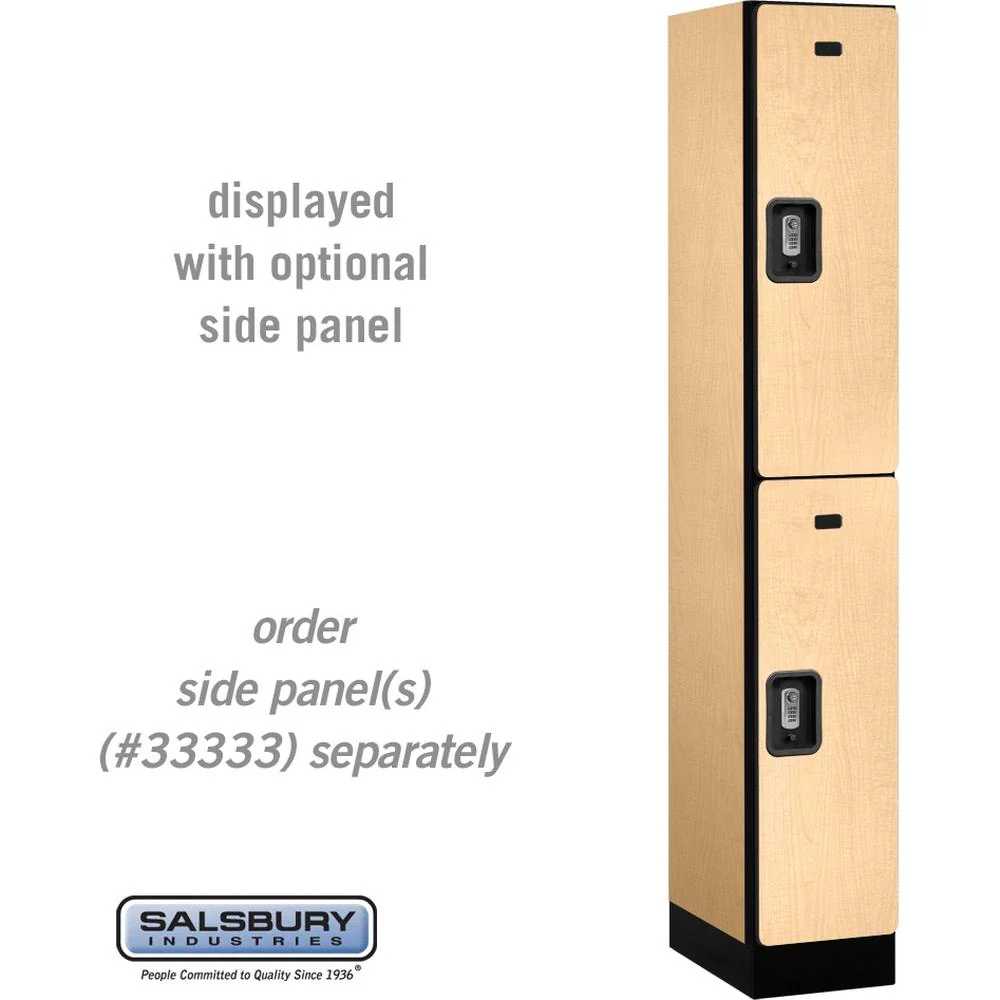 12" Wide Double Tier Designer Wood Locker - 1 Wide - 6 Feet High - 18" Deep by Salsbury - Image 36
