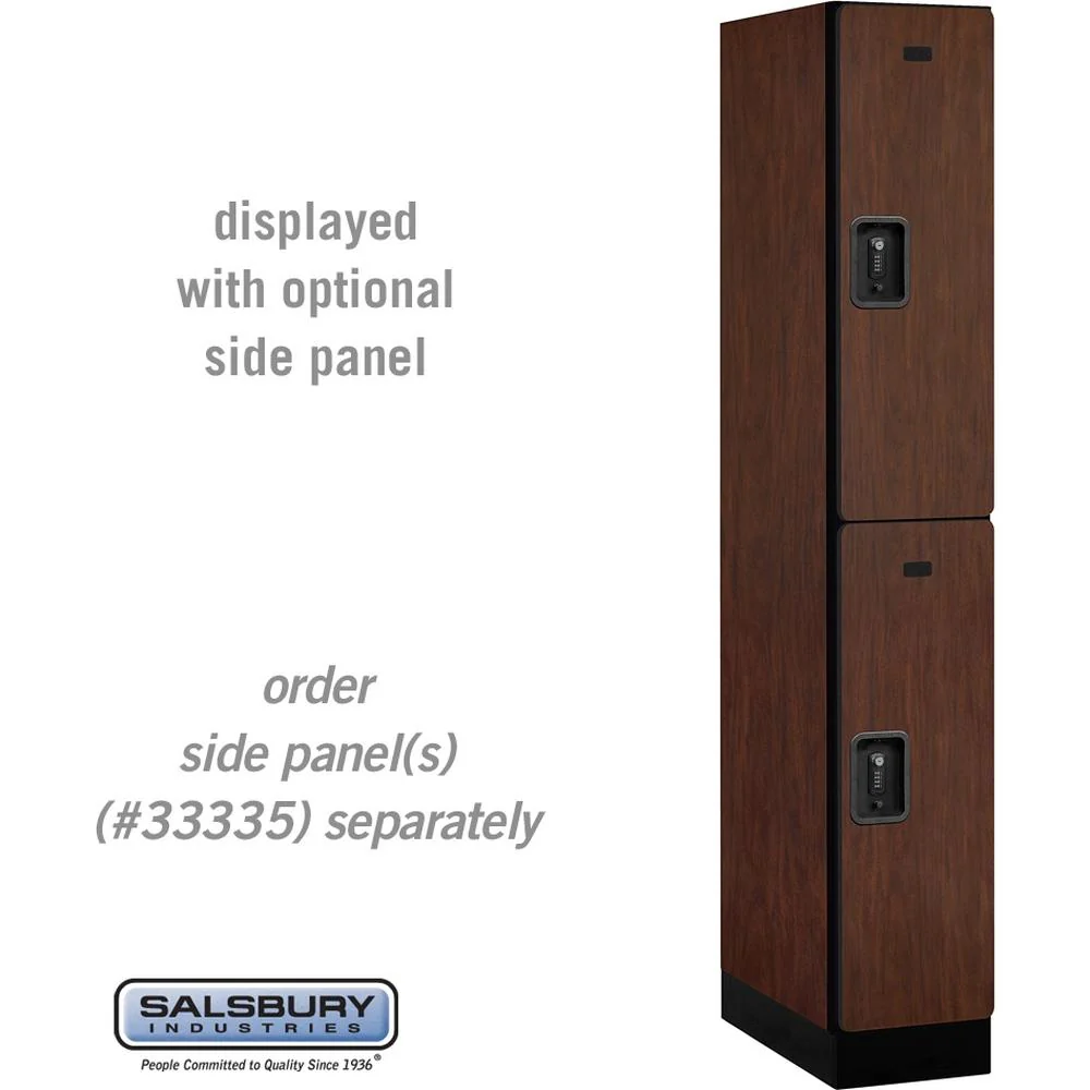 12" Wide Double Tier Designer Wood Locker - 1 Wide - 6 Feet High - 21" Deep by Salsbury - Image 29