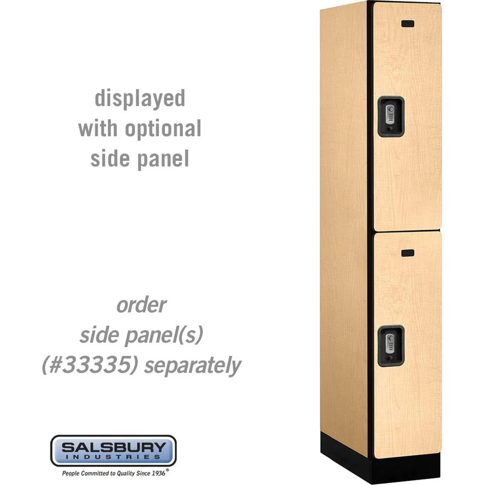 12" Wide Double Tier Designer Wood Locker - 1 Wide - 6 Feet High - 21" Deep by Salsbury - Image 36