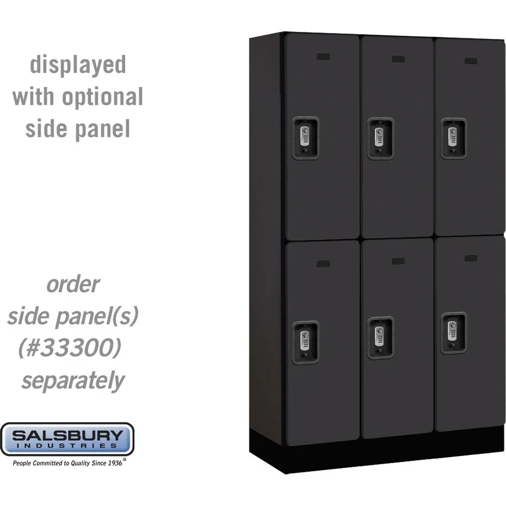 12" Wide Double Tier Designer Wood Locker - 3 Wide - 5 Feet High - 15" Deep by Salsbury - Image 11