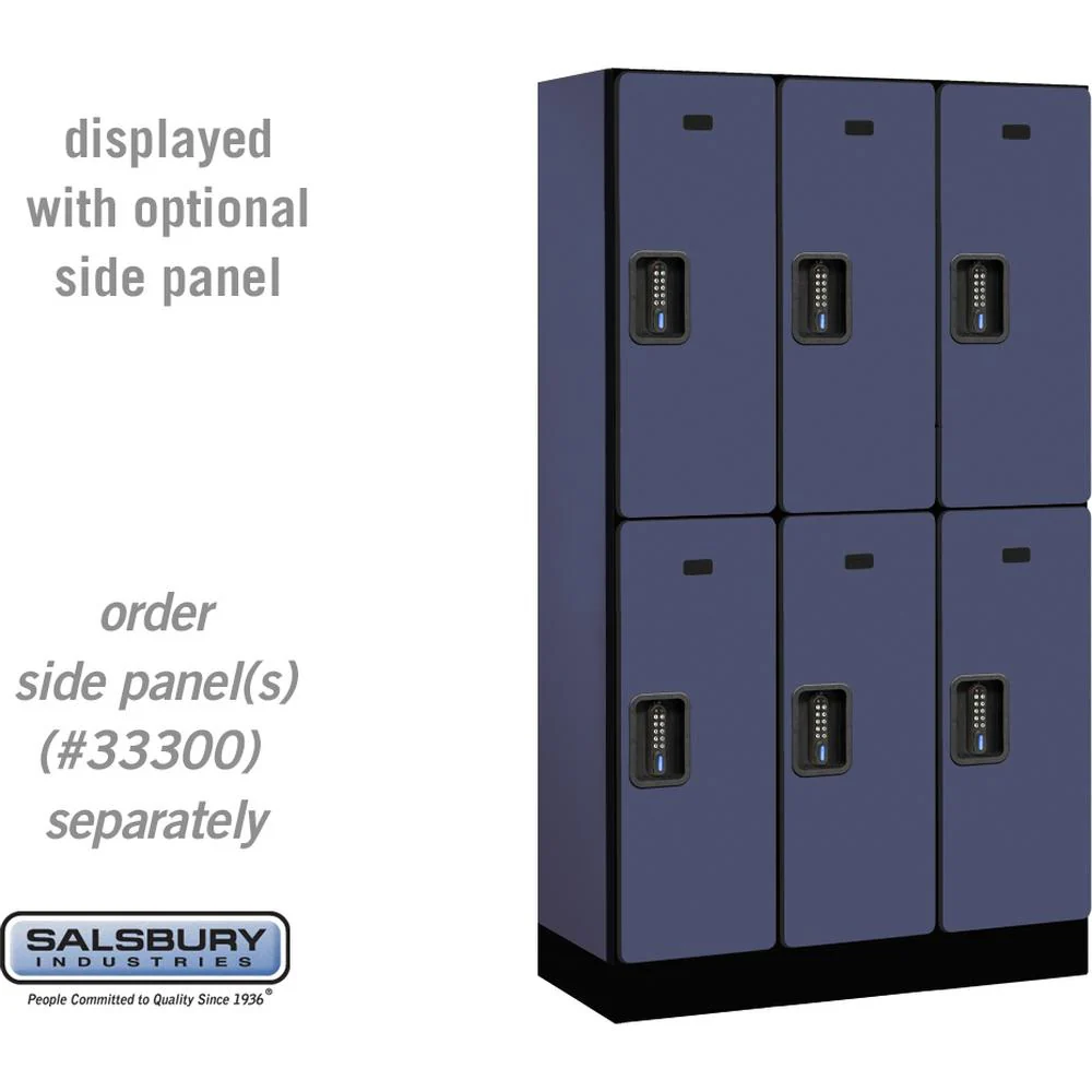 12" Wide Double Tier Designer Wood Locker - 3 Wide - 5 Feet High - 15" Deep by Salsbury - Image 13