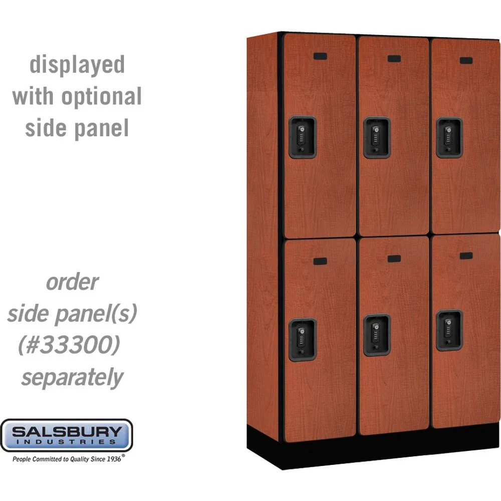 12" Wide Double Tier Designer Wood Locker - 3 Wide - 5 Feet High - 15" Deep by Salsbury - Image 19