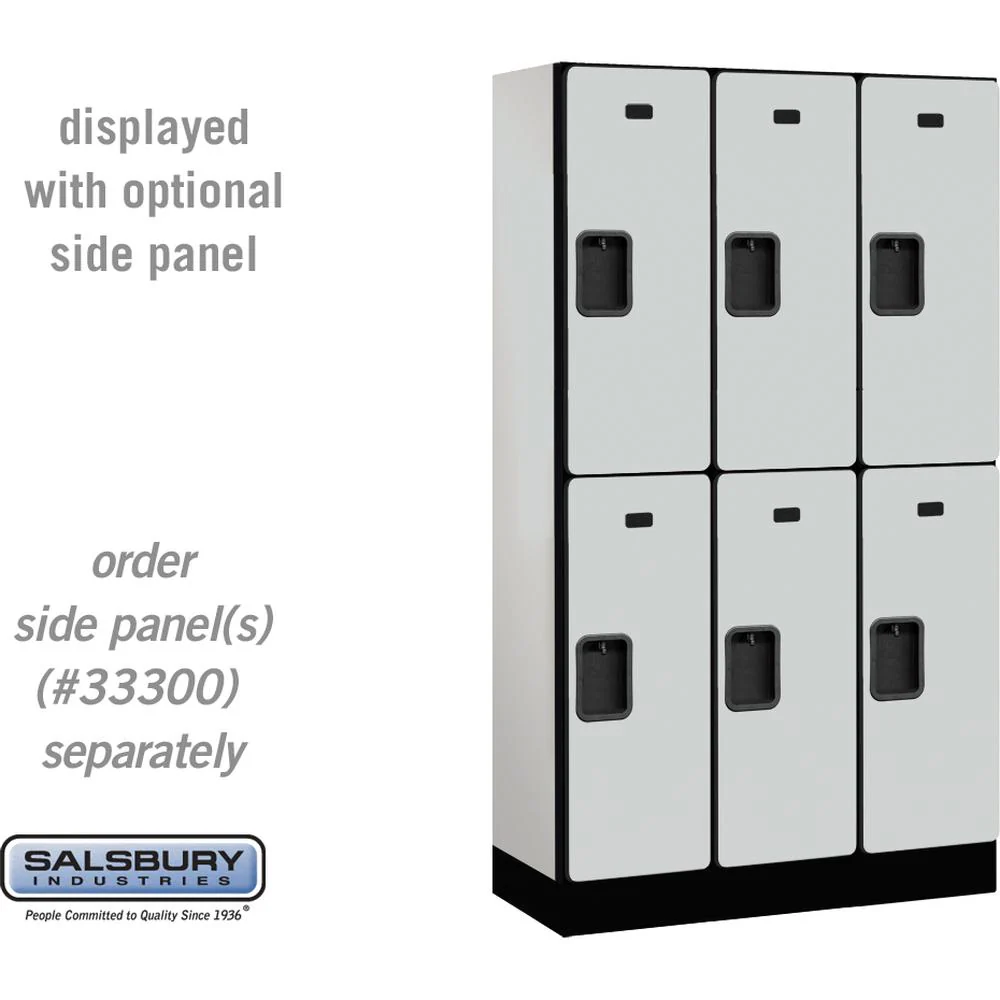 12" Wide Double Tier Designer Wood Locker - 3 Wide - 5 Feet High - 15" Deep by Salsbury - Image 22
