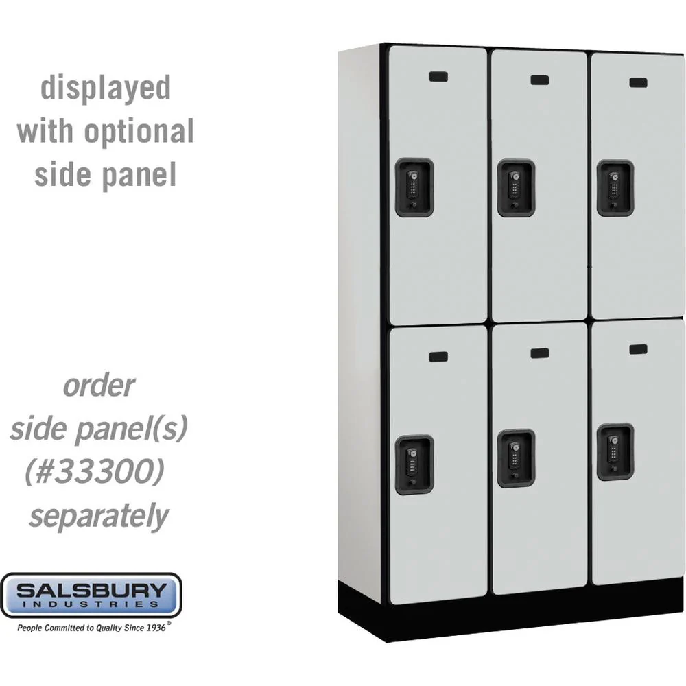 12" Wide Double Tier Designer Wood Locker - 3 Wide - 5 Feet High - 15" Deep by Salsbury - Image 24