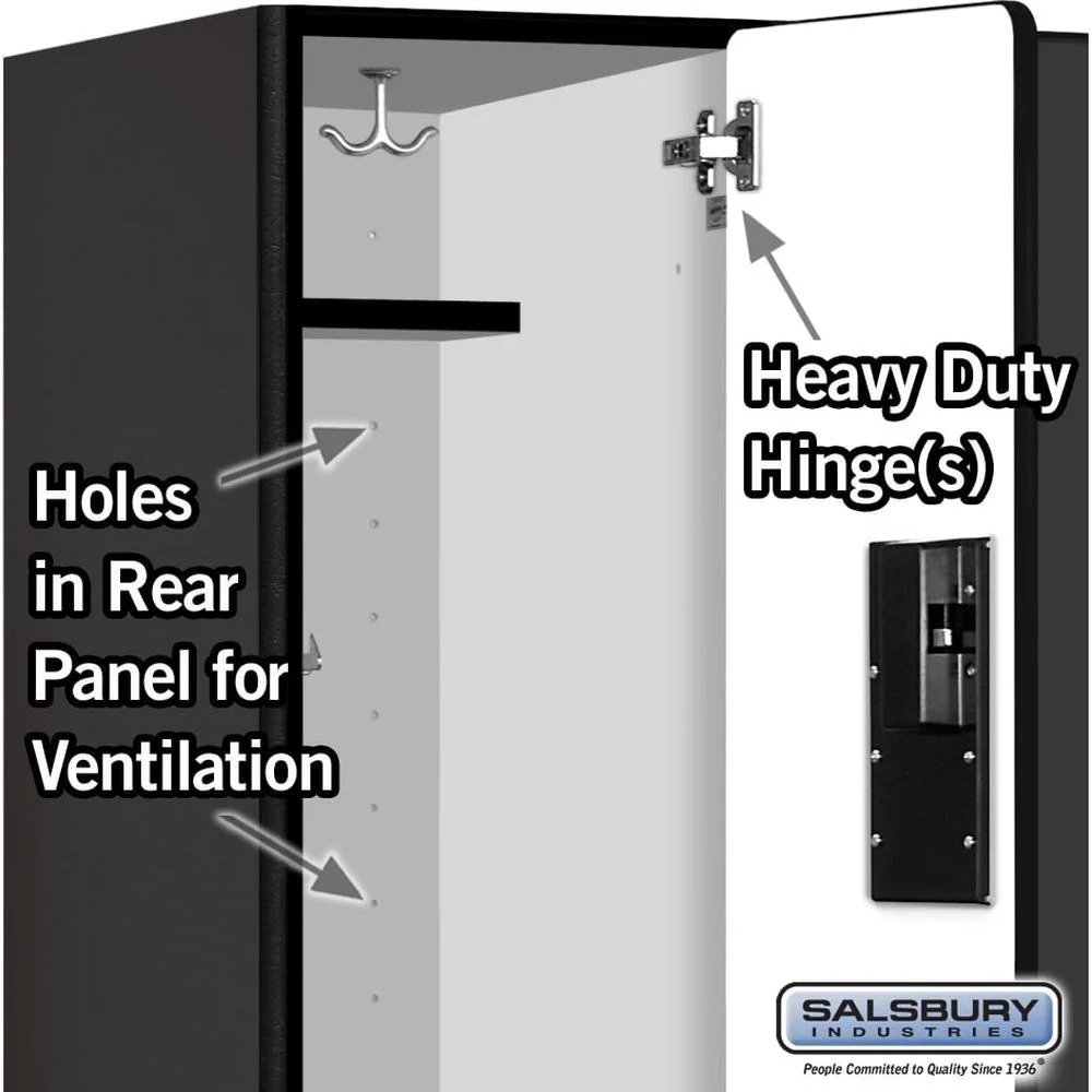 12" Wide Double Tier Designer Wood Locker - 3 Wide - 5 Feet High - 15" Deep by Salsbury - Image 4