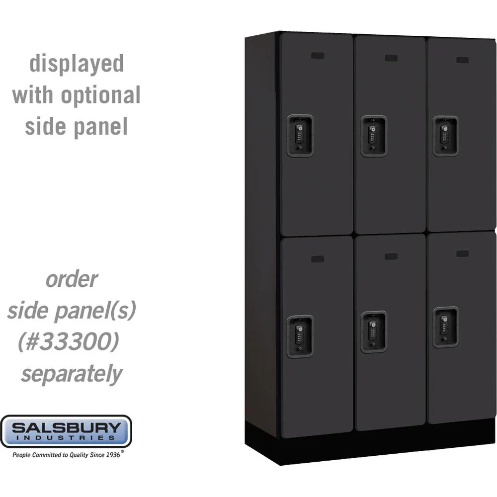 12" Wide Double Tier Designer Wood Locker - 3 Wide - 5 Feet High - 15" Deep by Salsbury - Image 9