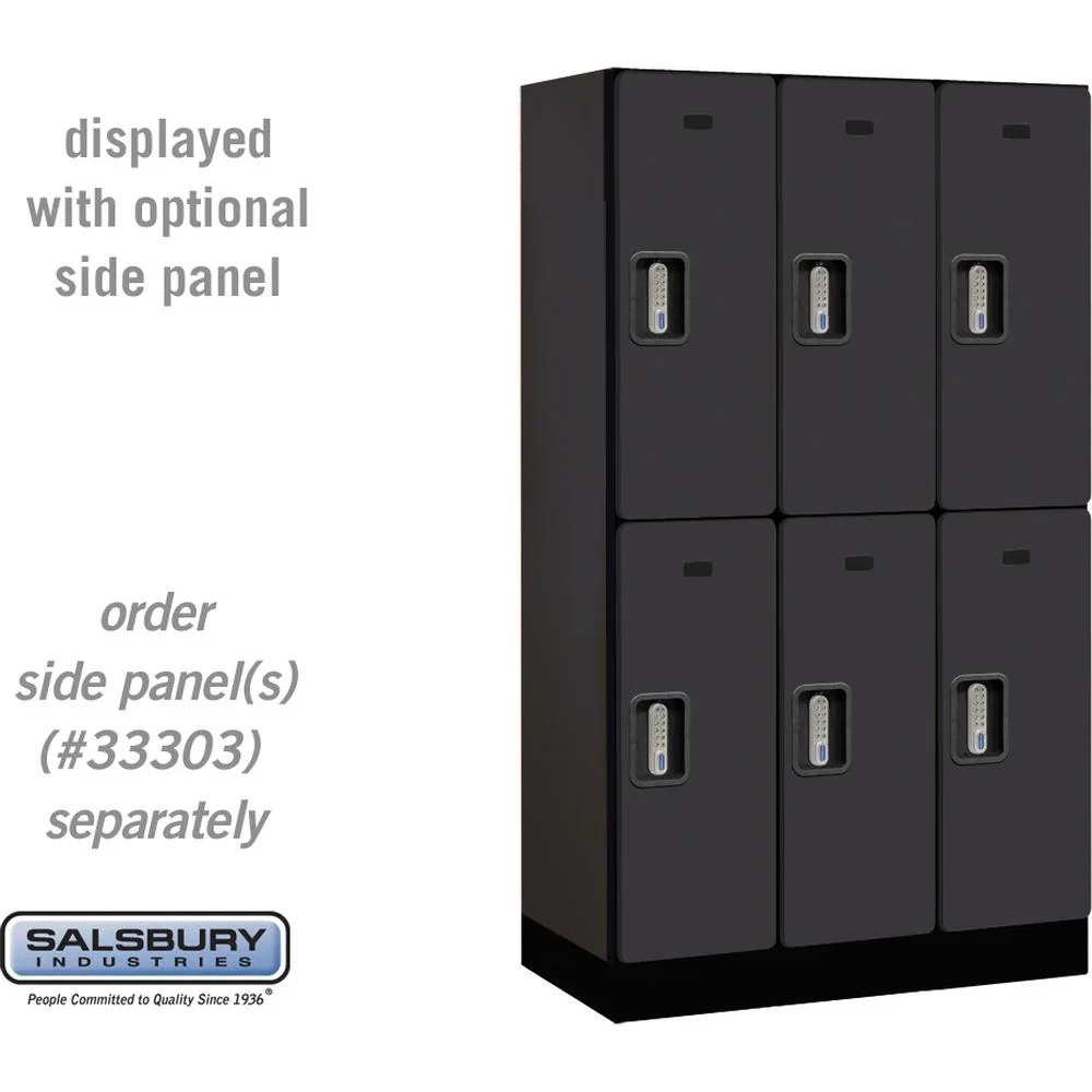 12" Wide Double Tier Designer Wood Locker - 3 Wide - 5 Feet High - 18" Deep by Salsbury - Image 10