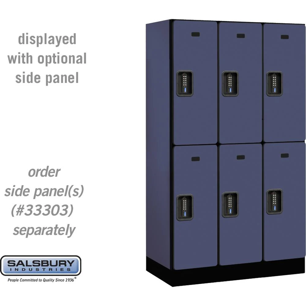 12" Wide Double Tier Designer Wood Locker - 3 Wide - 5 Feet High - 18" Deep by Salsbury - Image 13