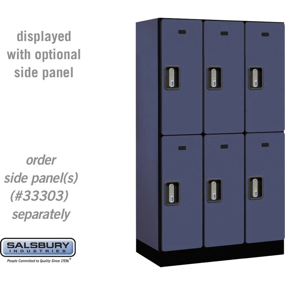 12" Wide Double Tier Designer Wood Locker - 3 Wide - 5 Feet High - 18" Deep by Salsbury - Image 15