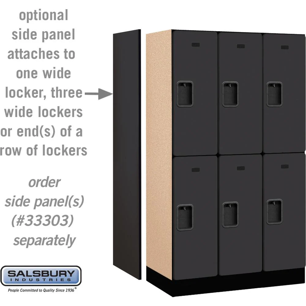 12" Wide Double Tier Designer Wood Locker - 3 Wide - 5 Feet High - 18" Deep by Salsbury - Image 2