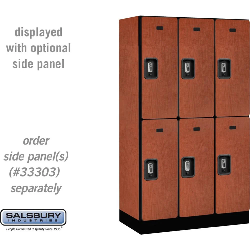 12" Wide Double Tier Designer Wood Locker - 3 Wide - 5 Feet High - 18" Deep by Salsbury - Image 21