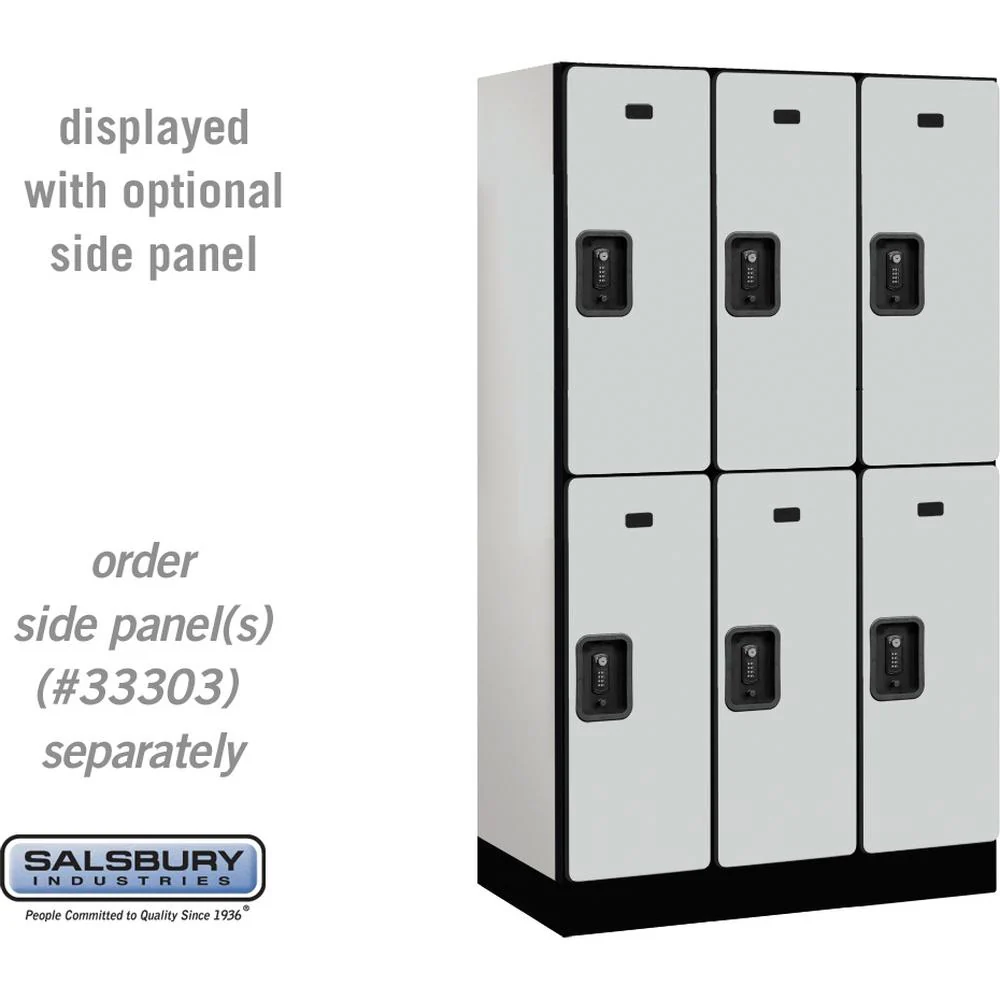 12" Wide Double Tier Designer Wood Locker - 3 Wide - 5 Feet High - 18" Deep by Salsbury - Image 24