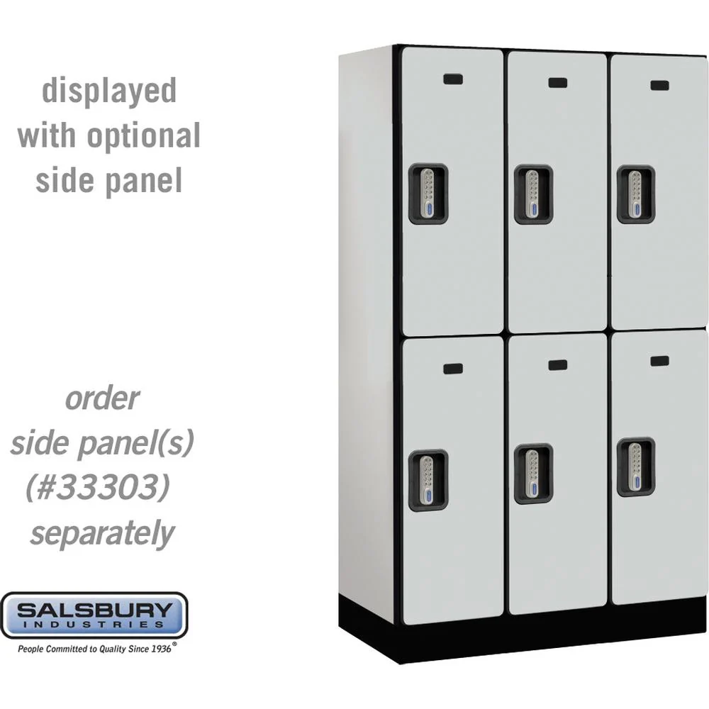 12" Wide Double Tier Designer Wood Locker - 3 Wide - 5 Feet High - 18" Deep by Salsbury - Image 25