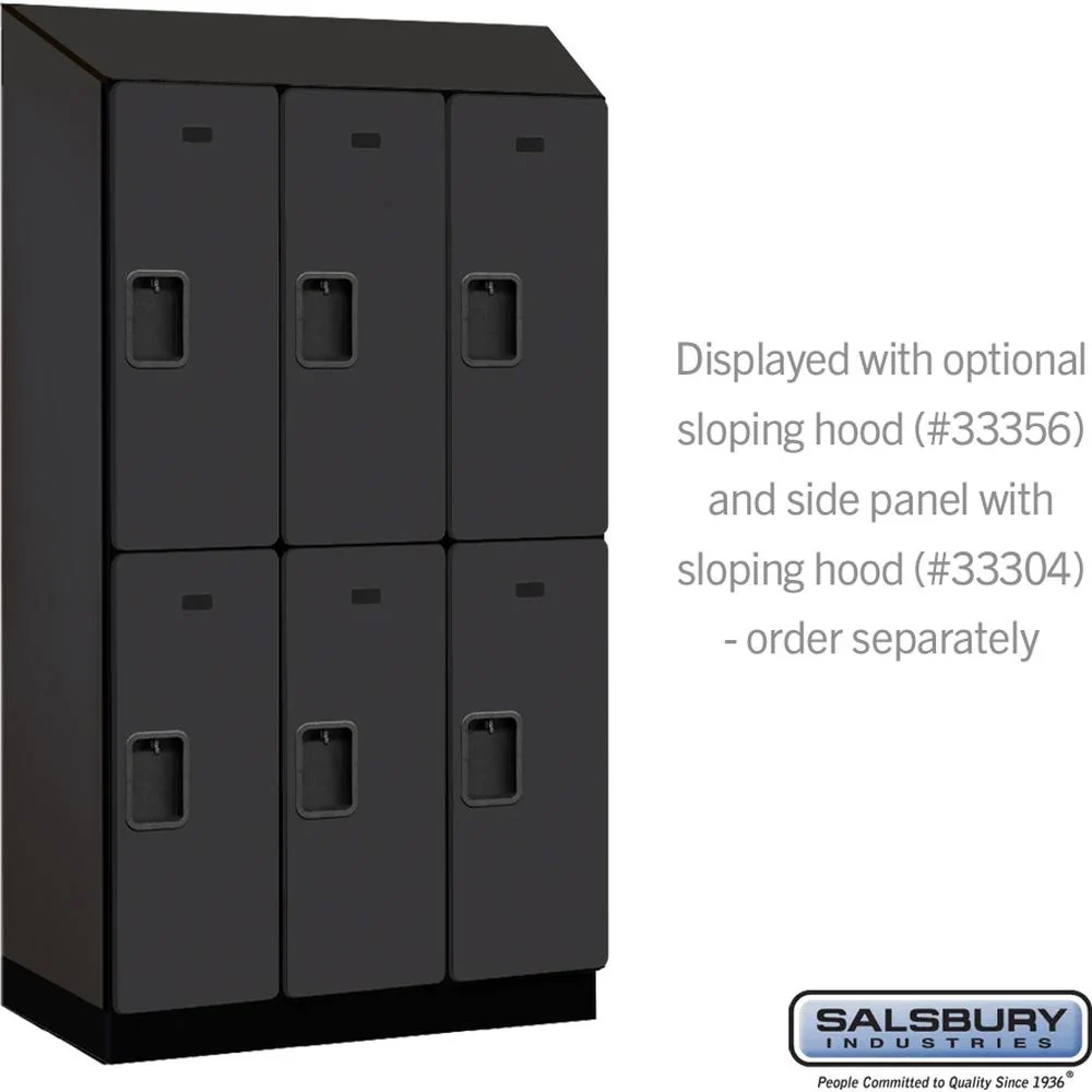 12" Wide Double Tier Designer Wood Locker - 3 Wide - 5 Feet High - 18" Deep by Salsbury - Image 7
