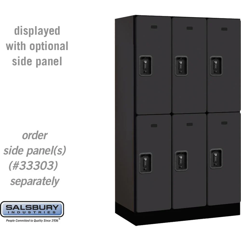 12" Wide Double Tier Designer Wood Locker - 3 Wide - 5 Feet High - 18" Deep by Salsbury - Image 9