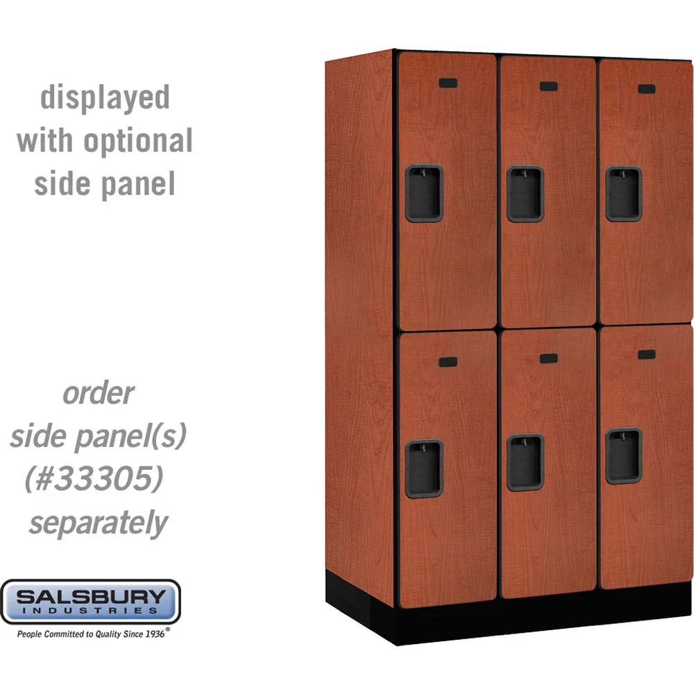 12" Wide Double Tier Designer Wood Locker - 3 Wide - 5 Feet High - 21" Deep by Salsbury - Image 17