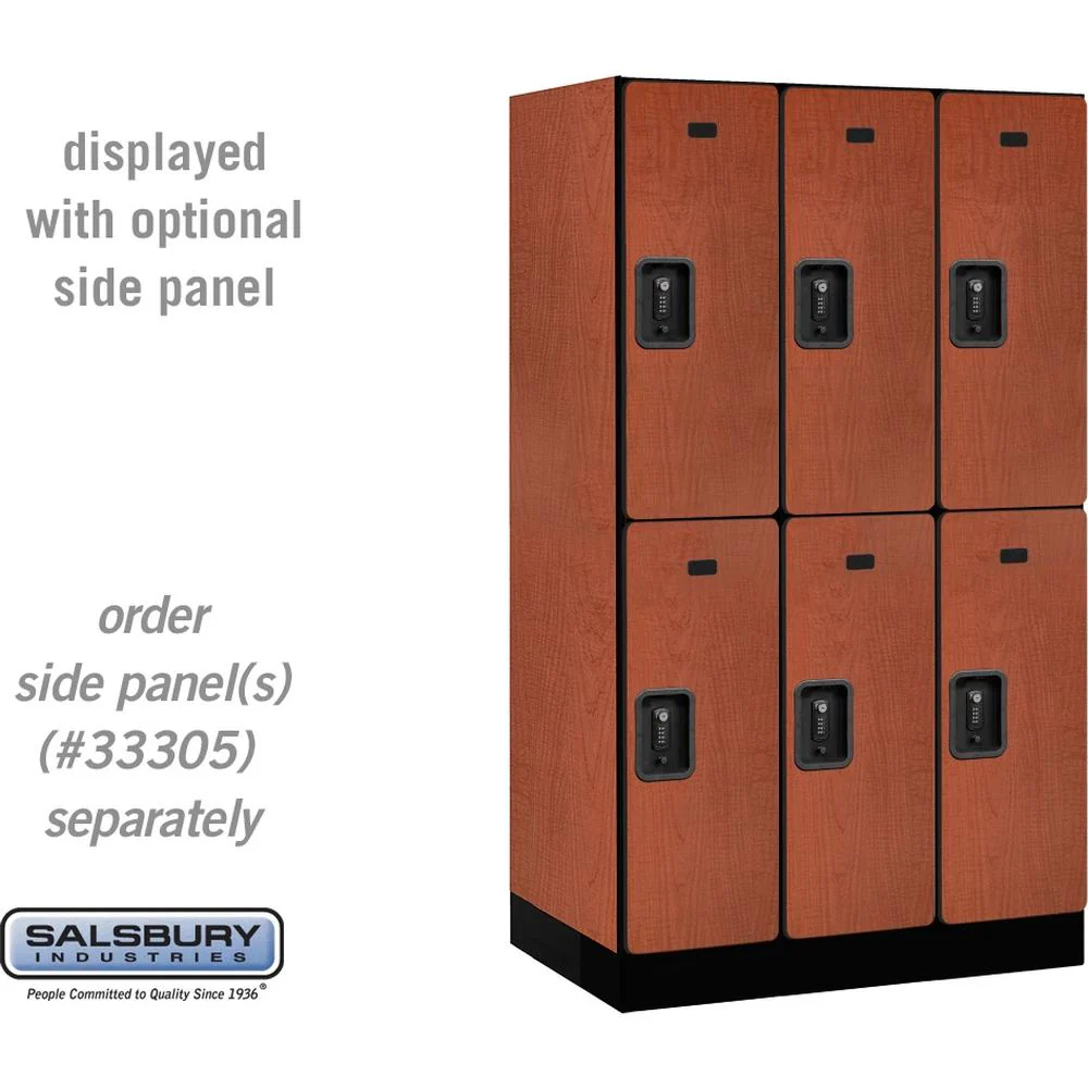 12" Wide Double Tier Designer Wood Locker - 3 Wide - 5 Feet High - 21" Deep by Salsbury - Image 19