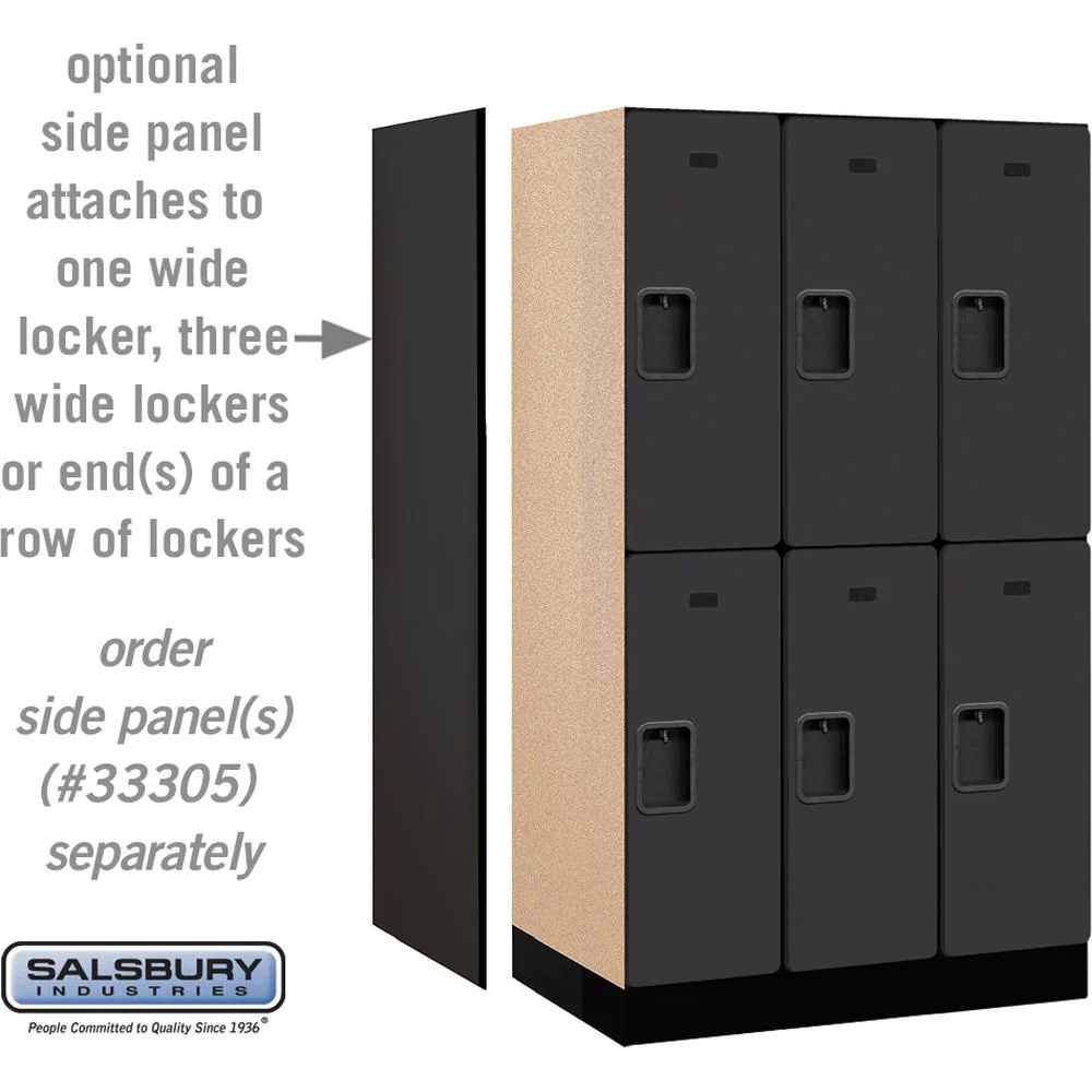 12" Wide Double Tier Designer Wood Locker - 3 Wide - 5 Feet High - 21" Deep by Salsbury - Image 2