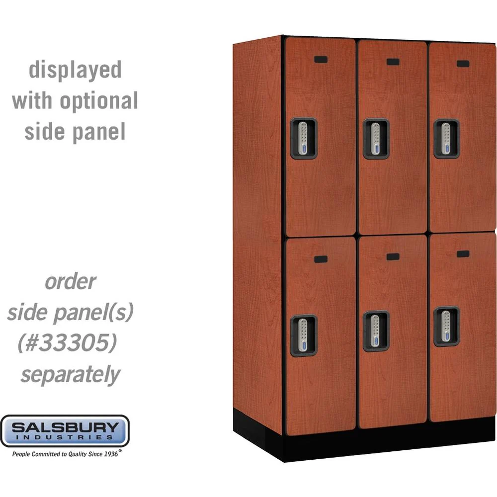 12" Wide Double Tier Designer Wood Locker - 3 Wide - 5 Feet High - 21" Deep by Salsbury - Image 20