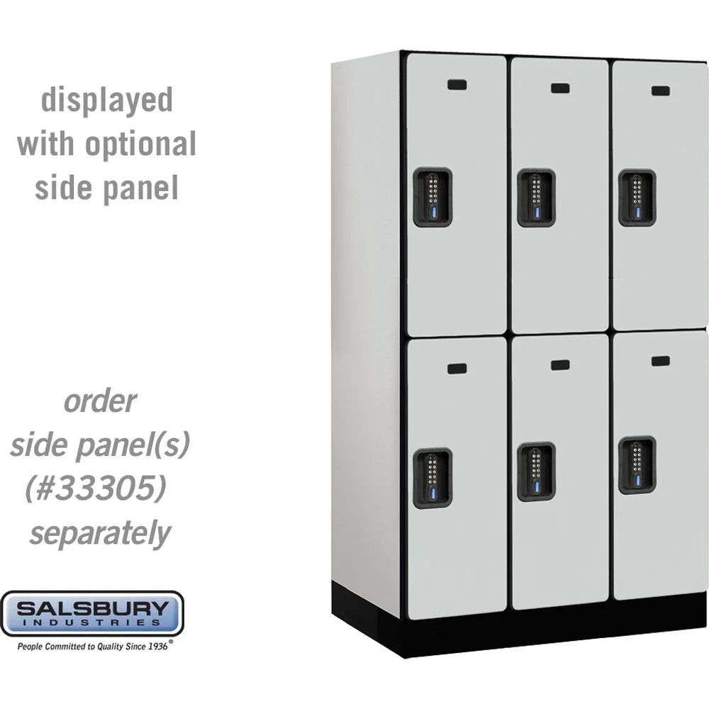 12" Wide Double Tier Designer Wood Locker - 3 Wide - 5 Feet High - 21" Deep by Salsbury - Image 23