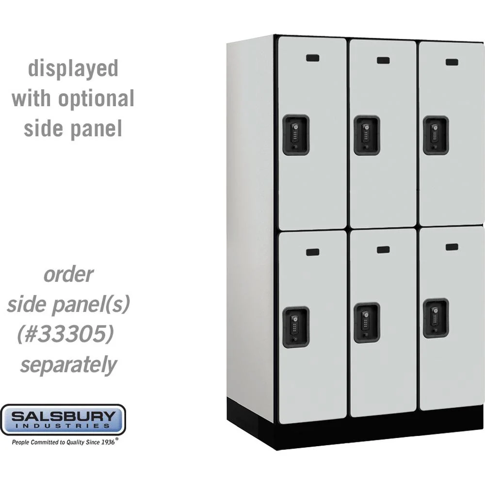 12" Wide Double Tier Designer Wood Locker - 3 Wide - 5 Feet High - 21" Deep by Salsbury - Image 24