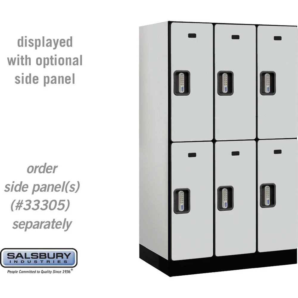 12" Wide Double Tier Designer Wood Locker - 3 Wide - 5 Feet High - 21" Deep by Salsbury - Image 25