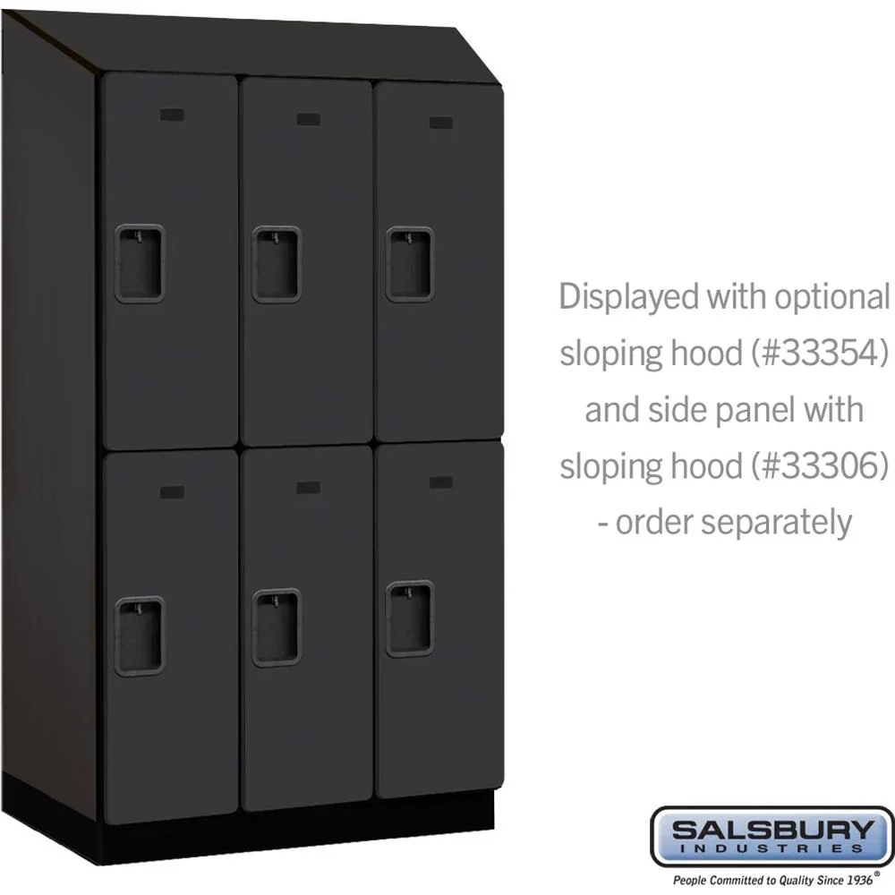 12" Wide Double Tier Designer Wood Locker - 3 Wide - 5 Feet High - 21" Deep by Salsbury - Image 7