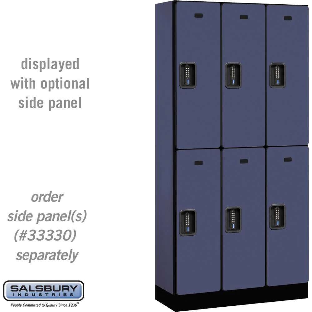 12" Wide Double Tier Designer Wood Locker - 3 Wide - 6 Feet High - 15" Deep by Salsbury - Image 13