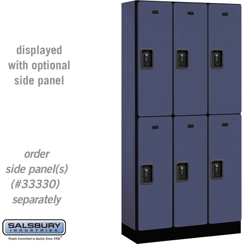 12" Wide Double Tier Designer Wood Locker - 3 Wide - 6 Feet High - 15" Deep by Salsbury - Image 14