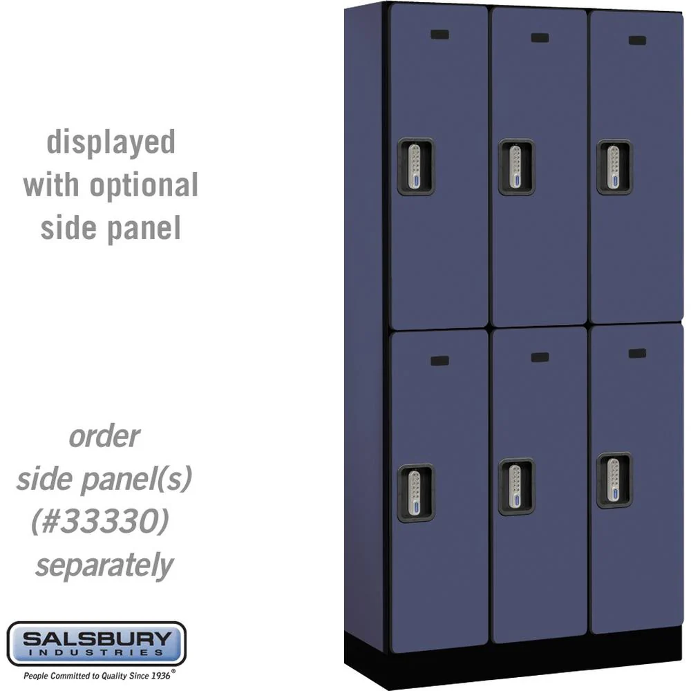 12" Wide Double Tier Designer Wood Locker - 3 Wide - 6 Feet High - 15" Deep by Salsbury - Image 15
