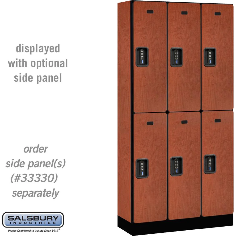 12" Wide Double Tier Designer Wood Locker - 3 Wide - 6 Feet High - 15" Deep by Salsbury - Image 18