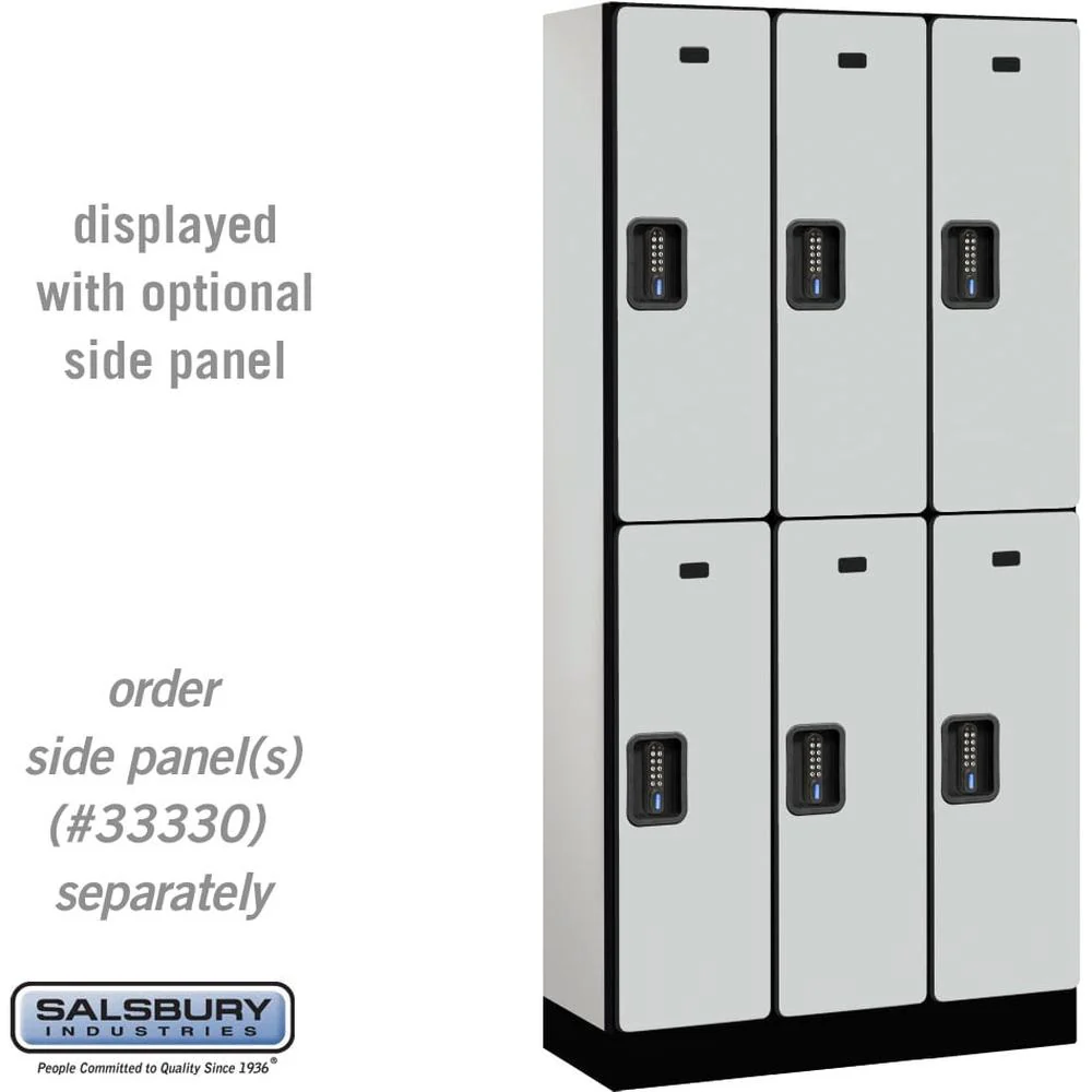 12" Wide Double Tier Designer Wood Locker - 3 Wide - 6 Feet High - 15" Deep by Salsbury - Image 23