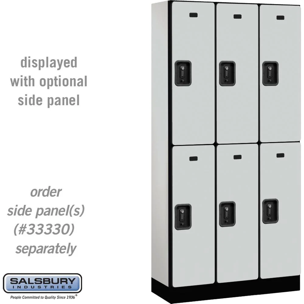 12" Wide Double Tier Designer Wood Locker - 3 Wide - 6 Feet High - 15" Deep by Salsbury - Image 24