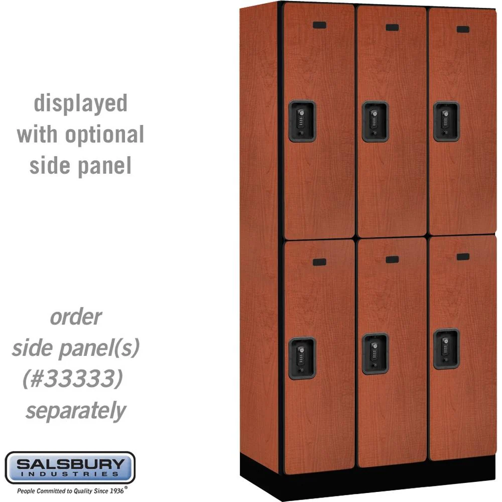 12" Wide Double Tier Designer Wood Locker - 3 Wide - 6 Feet High - 18" Deep by Salsbury - Image 19