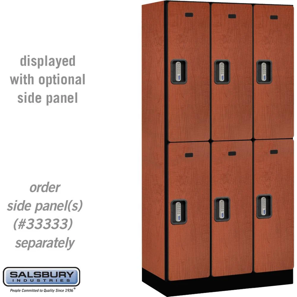 12" Wide Double Tier Designer Wood Locker - 3 Wide - 6 Feet High - 18" Deep by Salsbury - Image 20