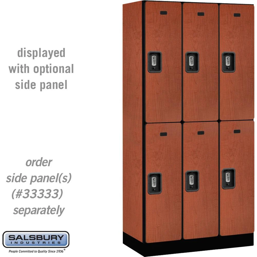 12" Wide Double Tier Designer Wood Locker - 3 Wide - 6 Feet High - 18" Deep by Salsbury - Image 21