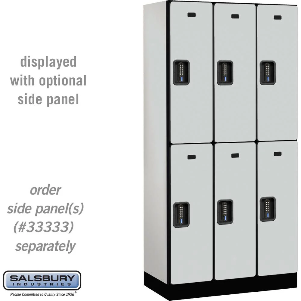 12" Wide Double Tier Designer Wood Locker - 3 Wide - 6 Feet High - 18" Deep by Salsbury - Image 23