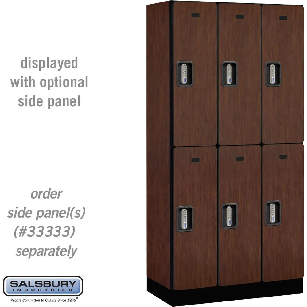 12" Wide Double Tier Designer Wood Locker - 3 Wide - 6 Feet High - 18" Deep by Salsbury - Image 30